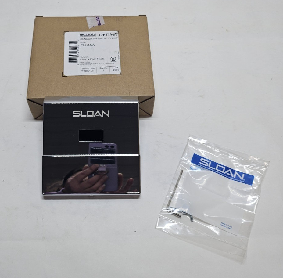 SLOAN EL645A Sensor Installation Kit Chrome Plate Finish Urinal Bathroom