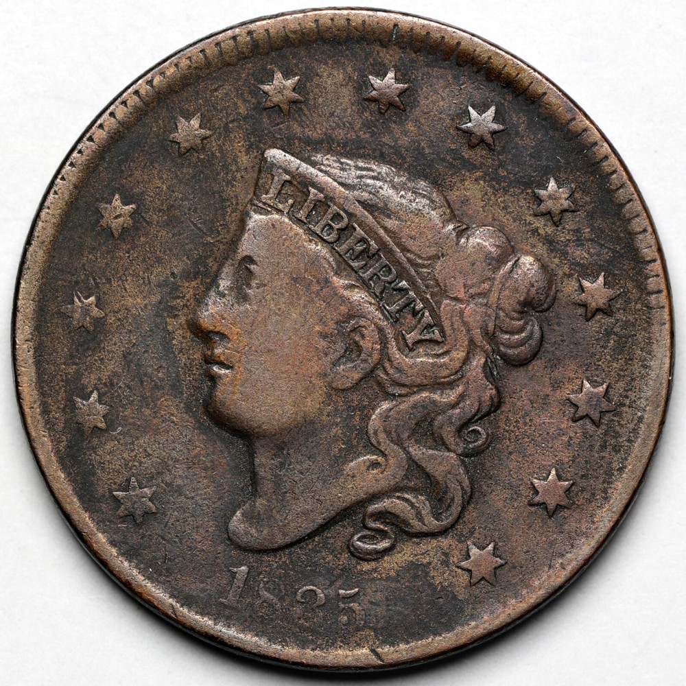 1835 Coronet Head Large Cent, Small 8, Small Stars, N-6