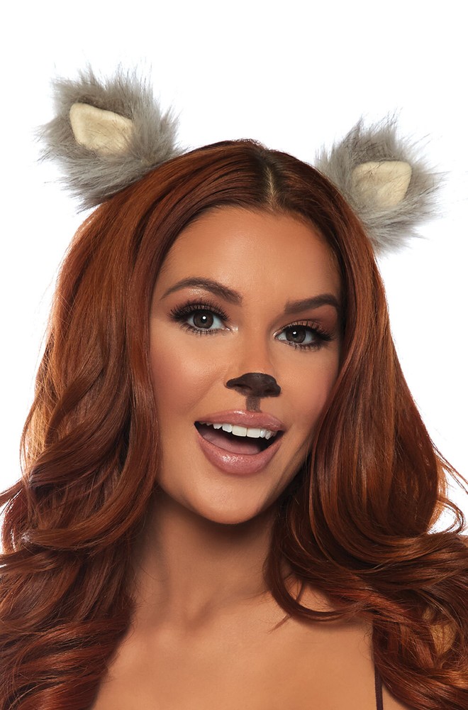 Furry Animal Ear Clips Accessory Wolf Fox Dog