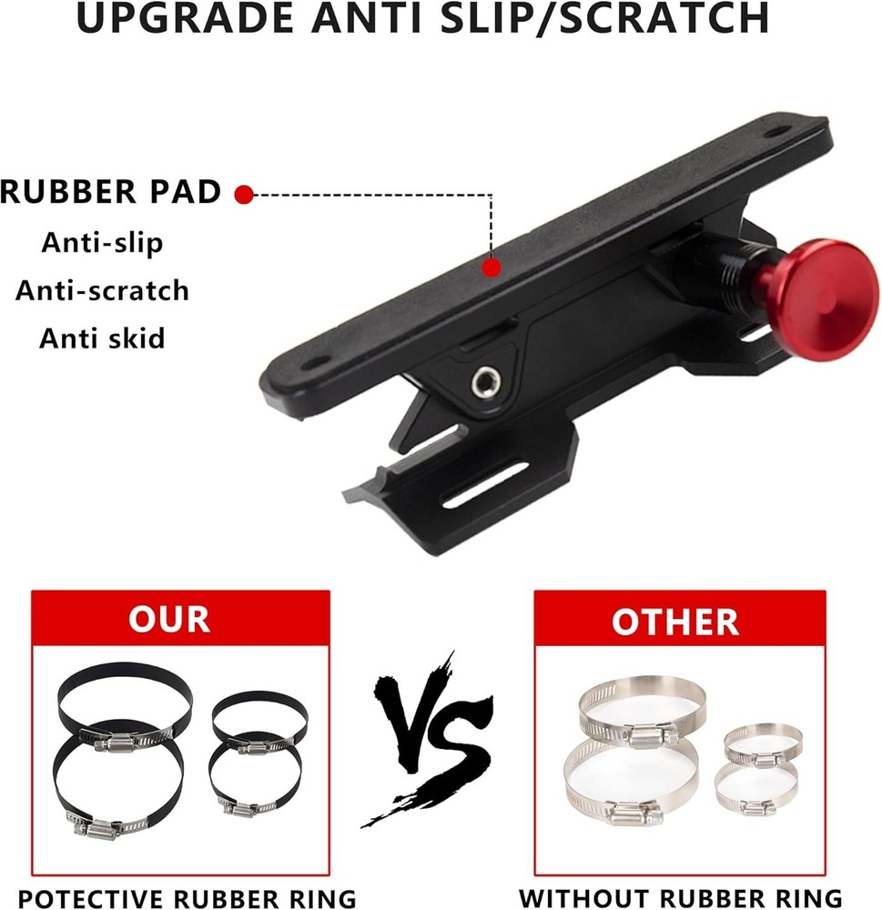 Quick Release Fire Extinguisher Mount - Aluminum Adjustable UTV Roll Bar Fire