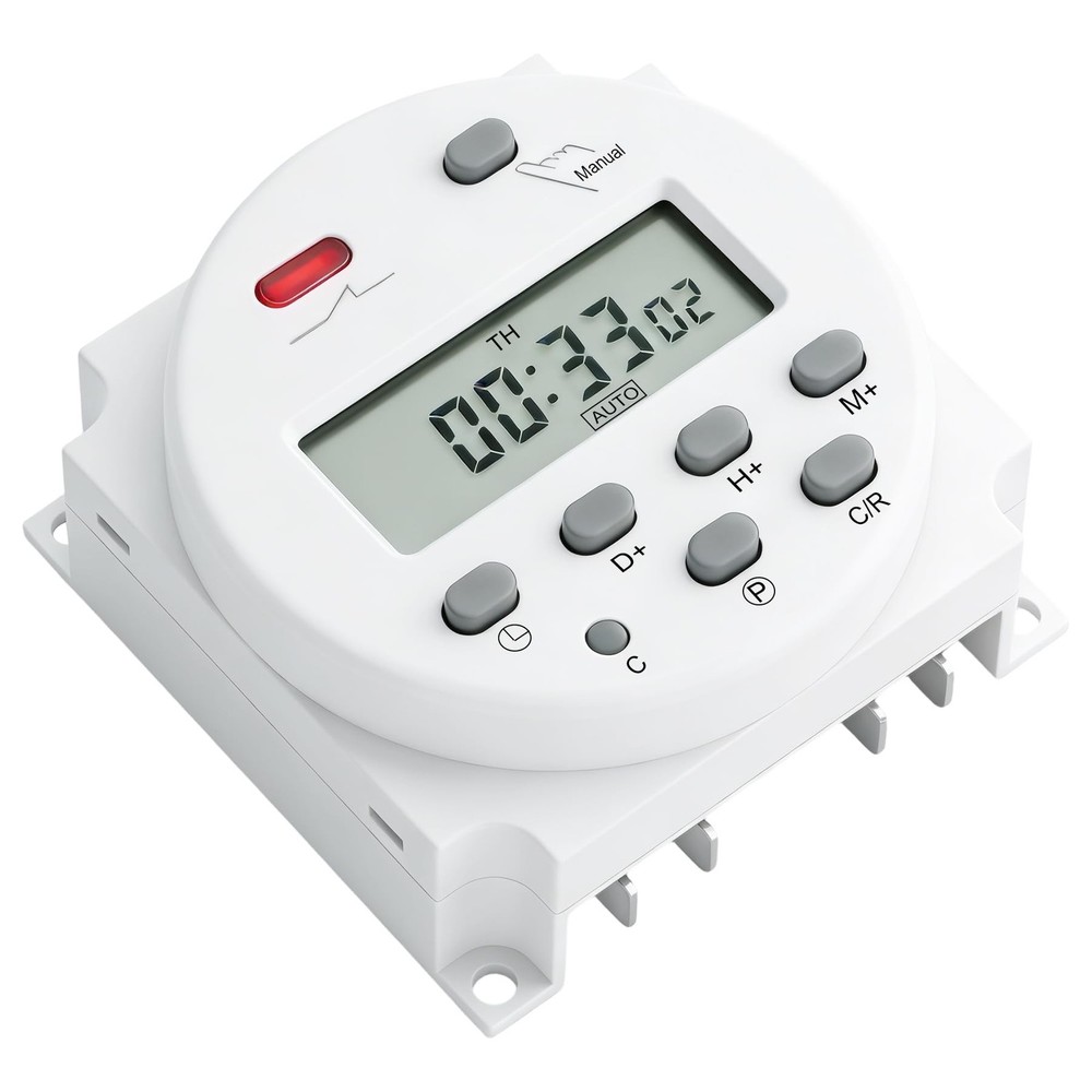 Timer Switch, CN101A, DC/AC 12V 16Amp, Digital LCD Power Programmable Timer T...