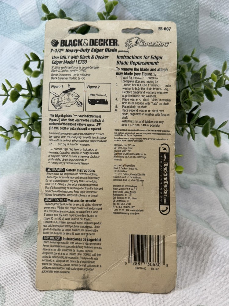 Black & Decker EB-007 7-1/2” Edge Hog Edger Blade for LE750