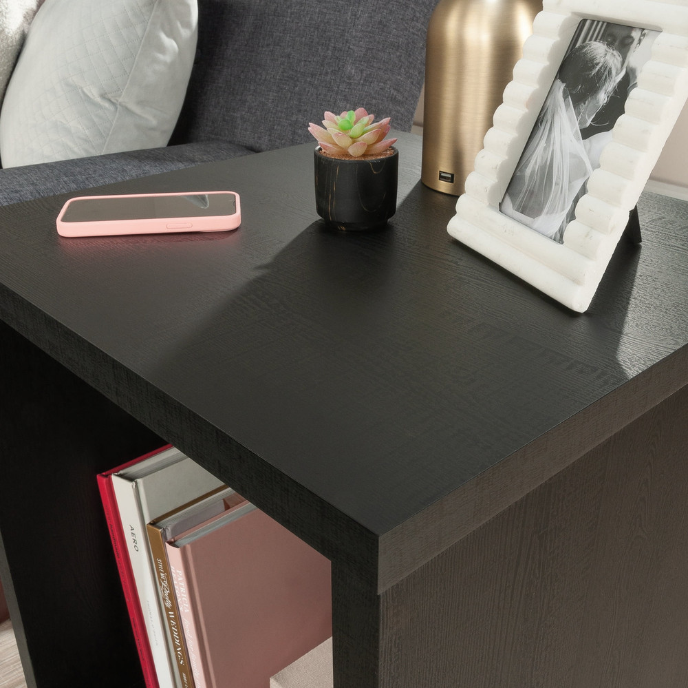 Westley End Table, Black Wood Finish