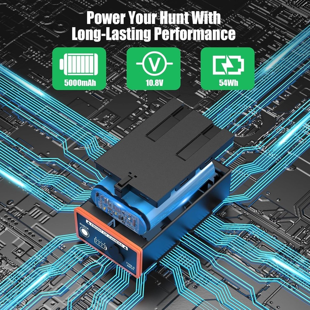 4-Pack Battery for Moultrie Edge, Edge Pro, Edge 2 Camera - 5000mAh Compat