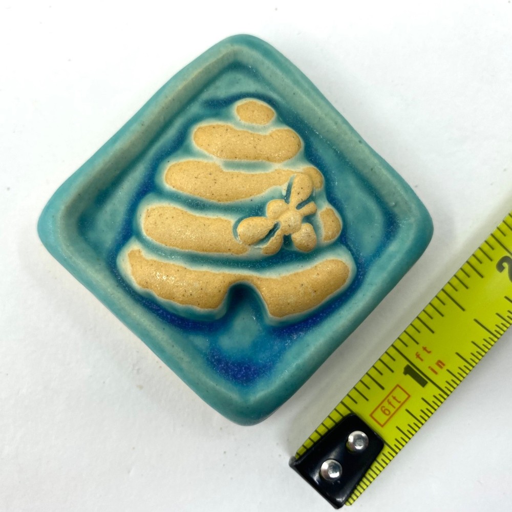 Bee Hive 2x2" Ceramic Art Tile by Gretchen Kramp