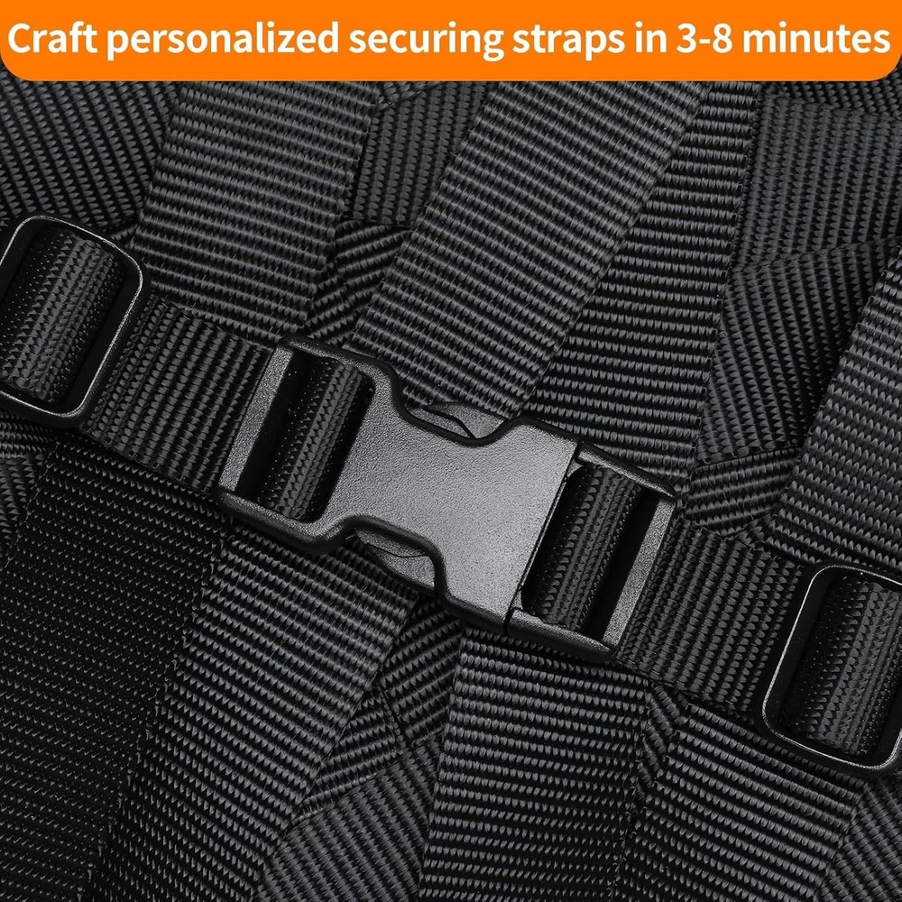 Heavy Duty Nylon Webbing Strap and Buckle Set for DIY Projects