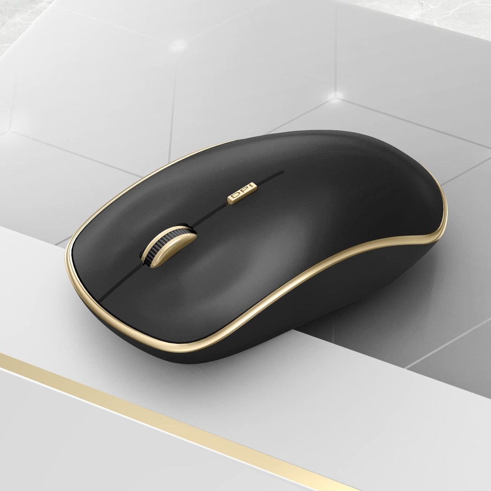 JOYACCESS Silent Wireless Mouse, Portable USB Mouse with 5 Adjustable DPI Levels