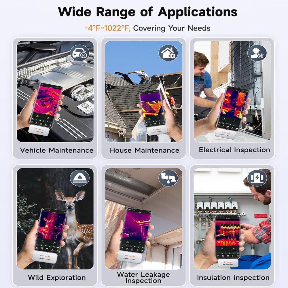 FOXWELL For Home HVAC Inspection Thermal Imaging Camera For Windows & Android US