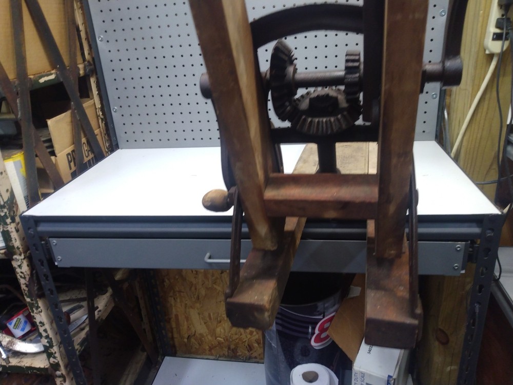 Antique Barn Beam Boring Machine Hand Drill Brace