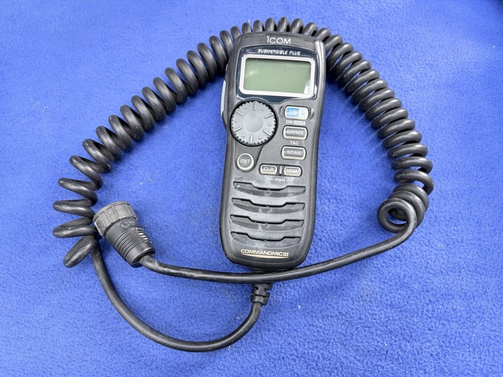ICOM HM-162B Commandmic III Second Station Handset- AS-IS CONNECTOR ISSUE