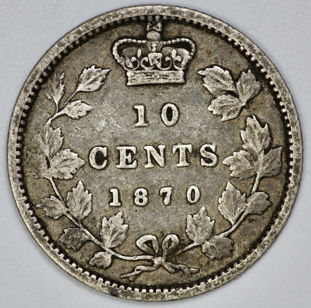 1870 Canada Silver 10 Cents