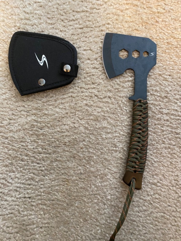 Tomahawk with paracord handle (comes with sheath)