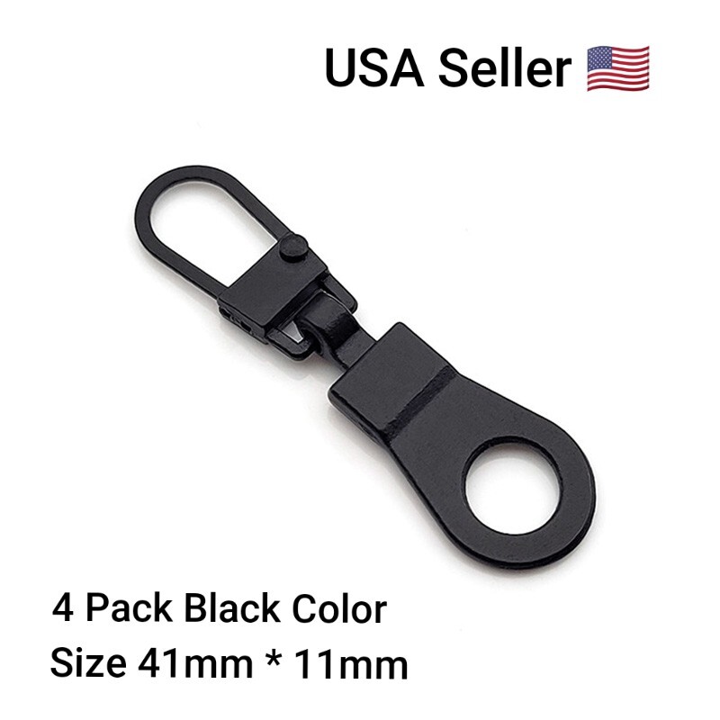 4 PCS Detachable Zipper Pull Replacement Zippers Pull Tabs Zipper Sliders Repair