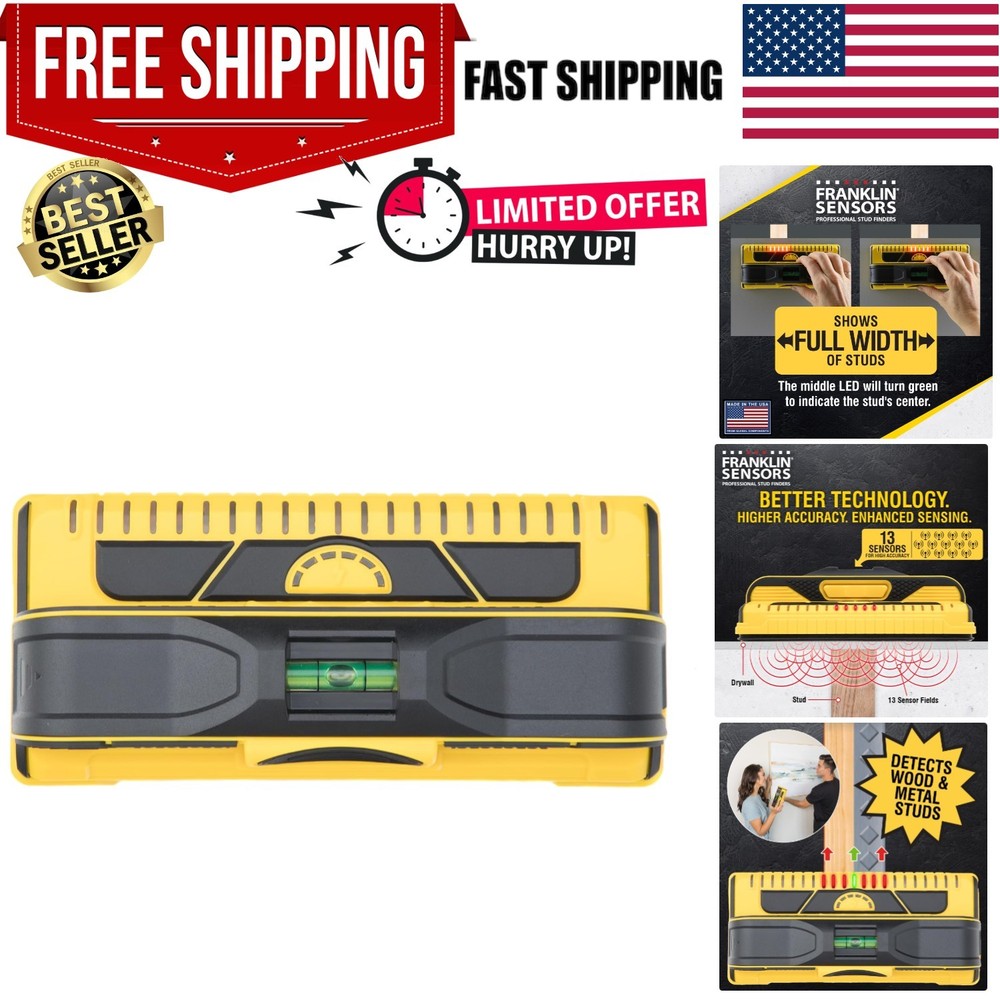 Compact ProSensor M210: Accurate Wall Scanner with 13-Sensors for Safe Drilling