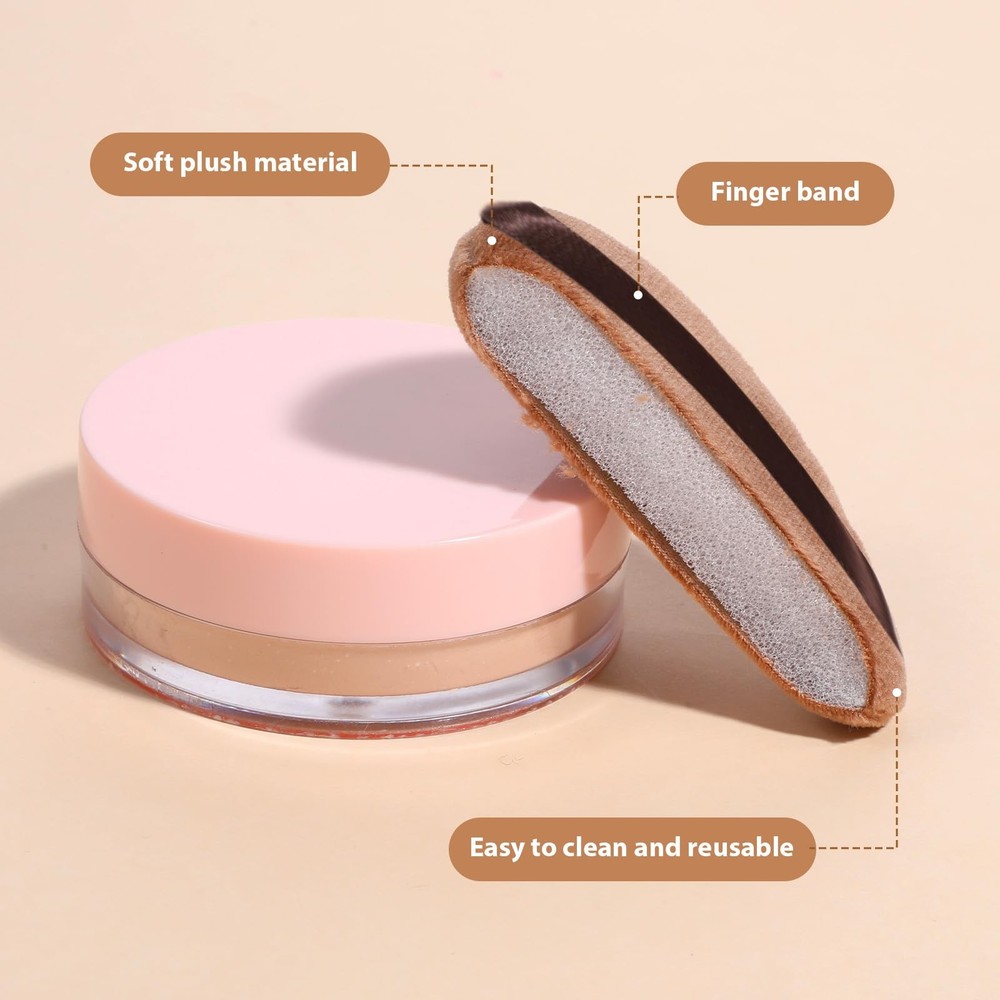 6 Pcs Mini Powder Puffs for Makeup, Setting, and Foundation – Triangle Style
