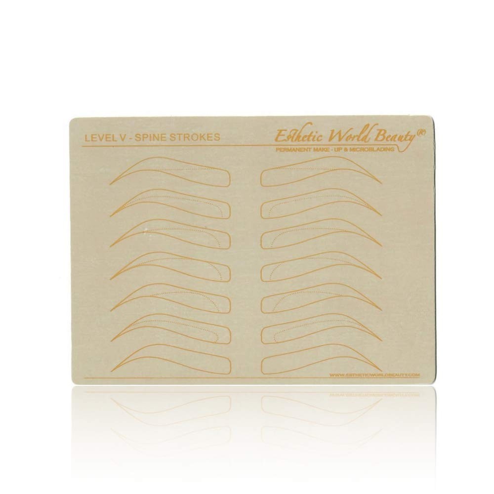 Microblading No Ink Practice Skin | 6 Level Template | Double Side Printed | ...