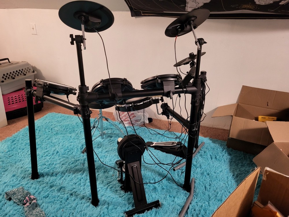 Amycce My First Electronic Drum Kit Metronome Record Function 5-Piece Set