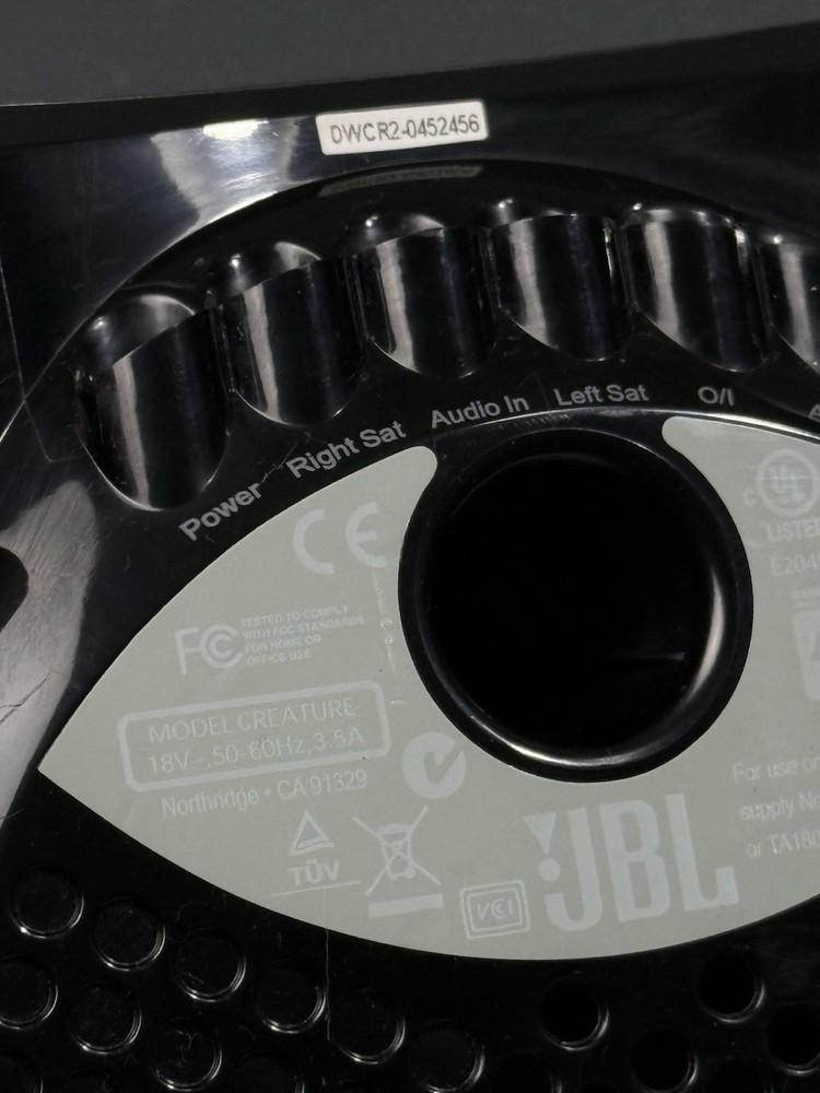 JBL Creature Self-Powered Multimedia Computer Subwoofer System Only Black Tested