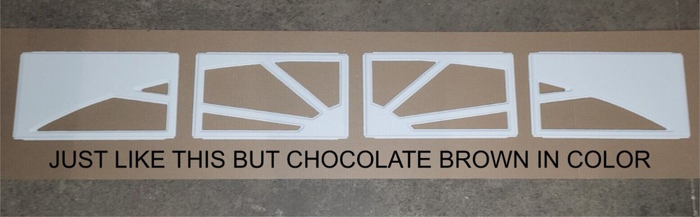 IDEAL Garage Doors CHOCOLATE SUNSET 503  Window Inserts/Short Panel  Set of 4