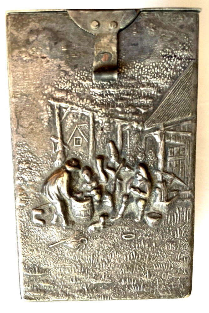 Vin. 1950's~60's Cigarette Pack Safe, Sterling Silver Denmark Hallmark. 3"x2.1/8