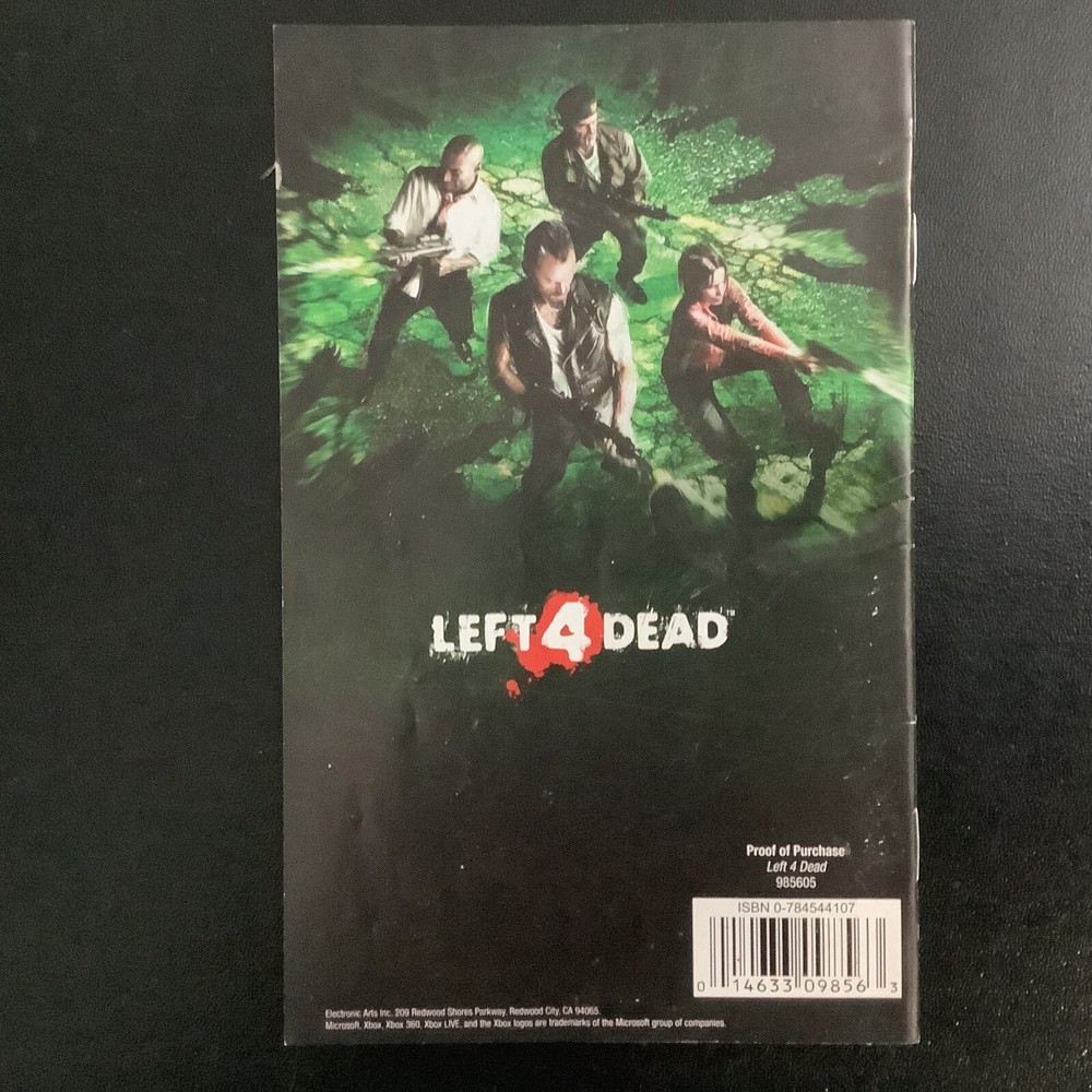 Left 4 Dead 1 Microsoft Xbox 360 Instruction Manual Only