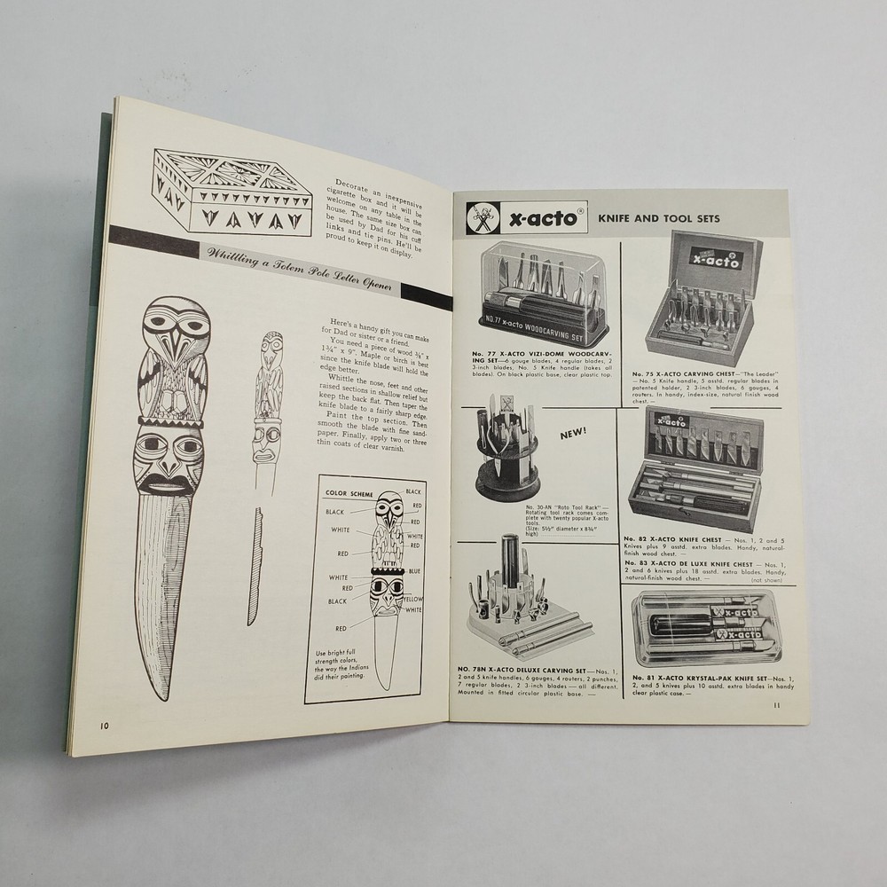 1969 X-Acto Project Handbook And Hobby Tool Guide Pamphlet