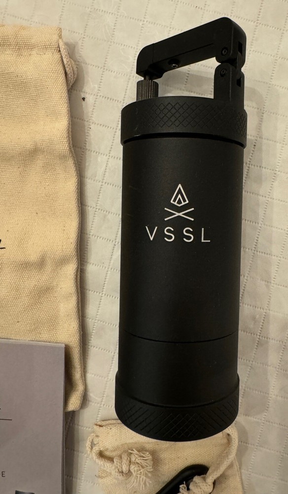 New! VSSL Java Black Portable Manual Coffee Espresso 20g Burr Grinder. Camping