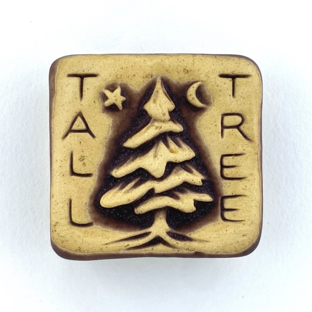 Tall Tree 2x2" Ceramic Art Tile By Gretchen Kramp