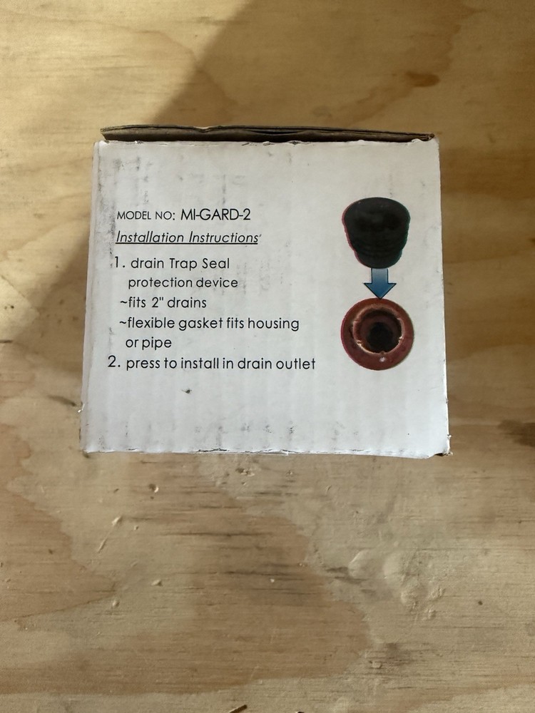 MIFAB, MI-GARD-2, INLINE FLOOR DRAIN, TRAP SEAL, 2" FLEXIBLE GASKET