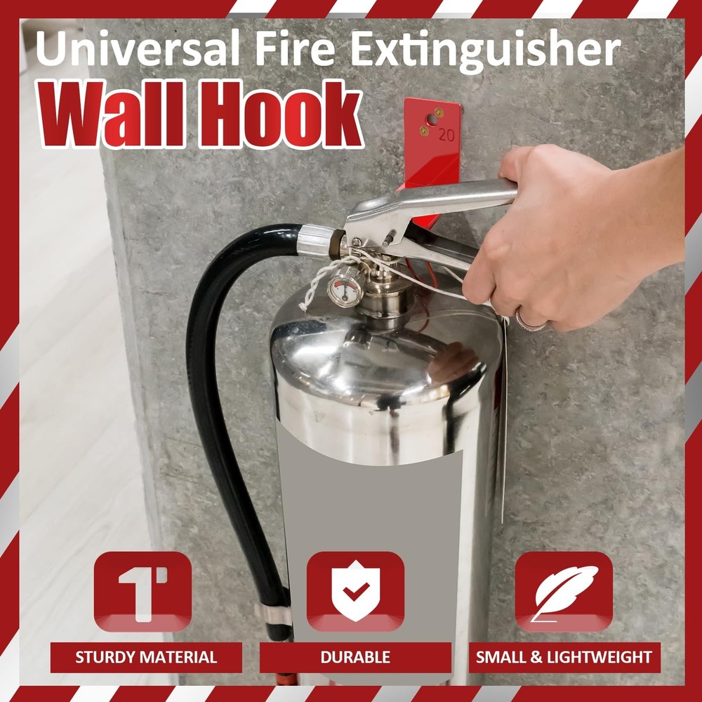 4 Pack Fire Extinguisher Mounts & Brackets, Fire Extinguisher Wall Hook Holder H