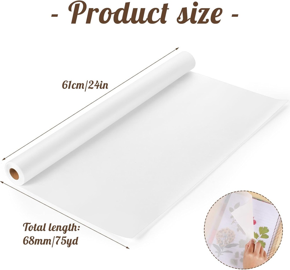 Tracing Paper Roll 24in X 75yd White Trace Paper Pattern Paper Translucent