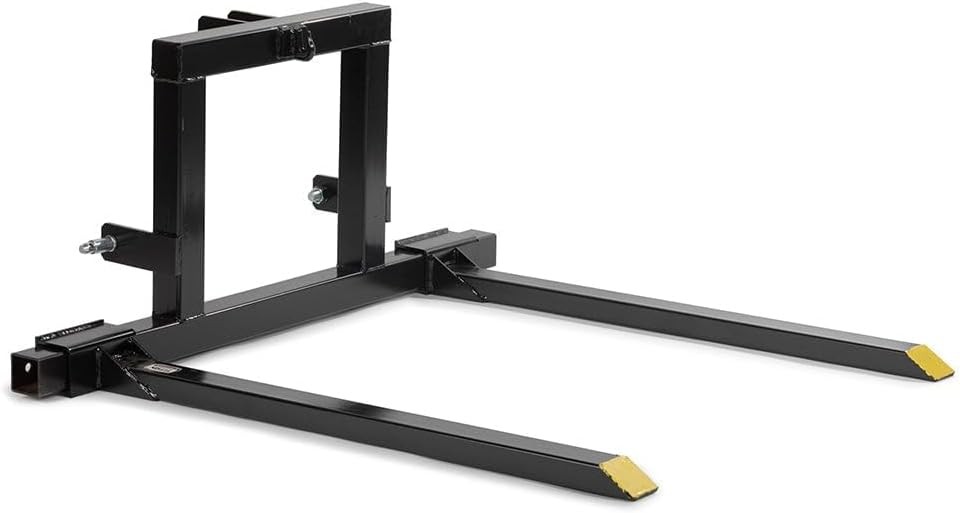 ⭐ GRAVEE 3 Point Hitch Pallet Fork 1500Lbs Adjustable Tractor Attachment Cat 1