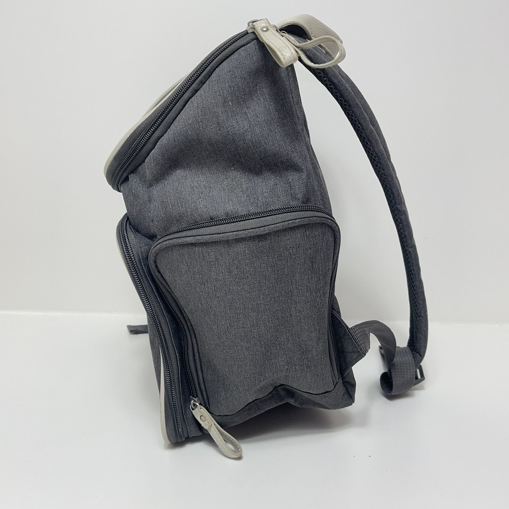 Bananafish Heather Gray Small Breast Pump Adjustable Strap Diaper bag Backpack