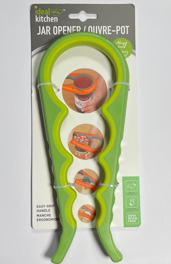 ideal Kitchen Multiple Size Jar Opener, Flexible Rubber BPAfree Eazy Grip Handle