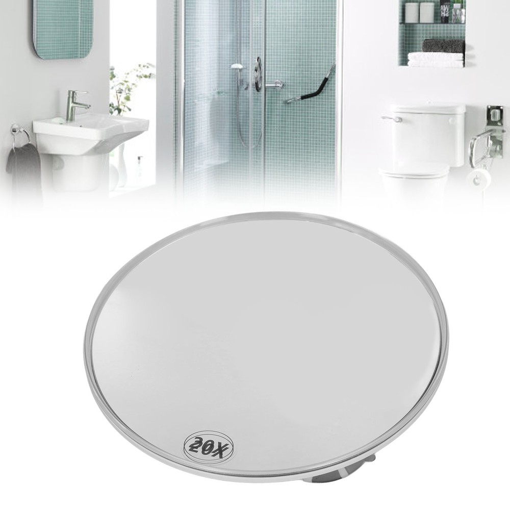 20X Magnifying Mirror With 3 Suction Cups Space Saving Round Strong Suction