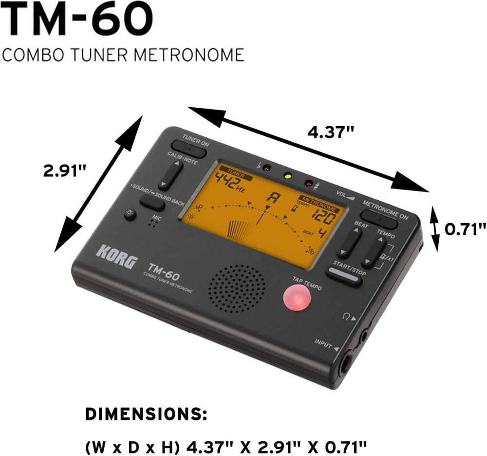 Korg TM60 Combo Tuner Metronome - NIB
