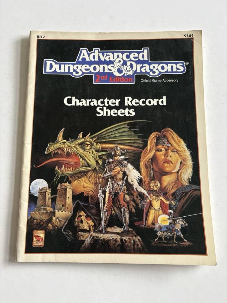 Advanced Dungeons and Dragons Character Record Sheets TSR  1989