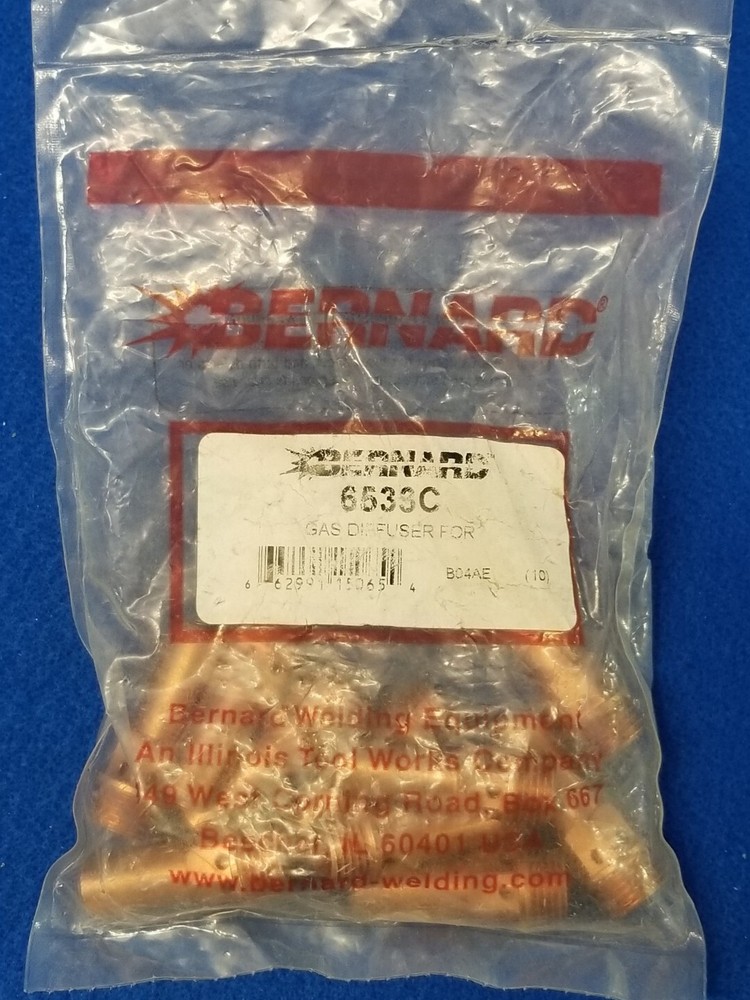 BERNARD Gas Diffuser 6533C Mig welding, 10 Pack