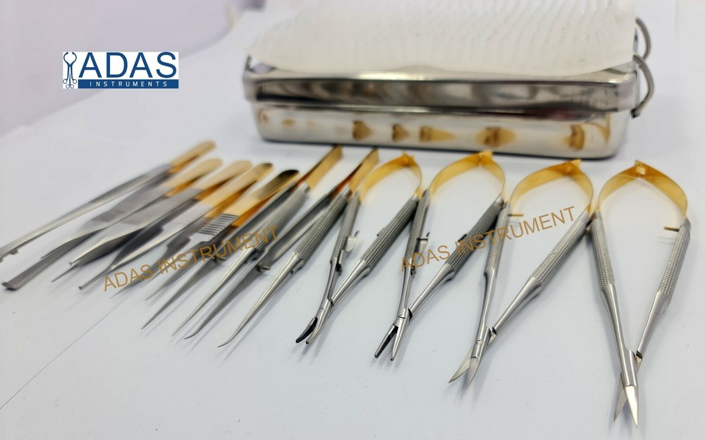 Micro Surgery Instruments Set, With Box And Mate