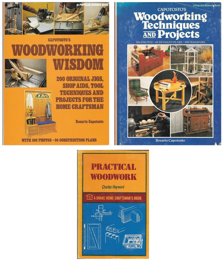 3 WOODWORKING BOOKS