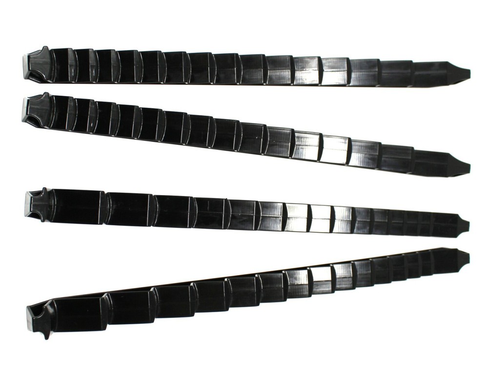 Black Plastic Low Profile 30 Tool Wrench Organizer Rail 4-Piece Set JSP