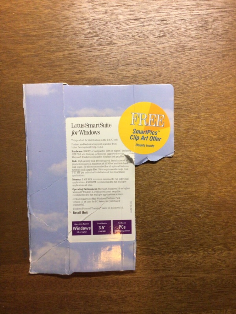 Lotus Notes 1-2-3 for Windows vers 1.1 brand new computer software