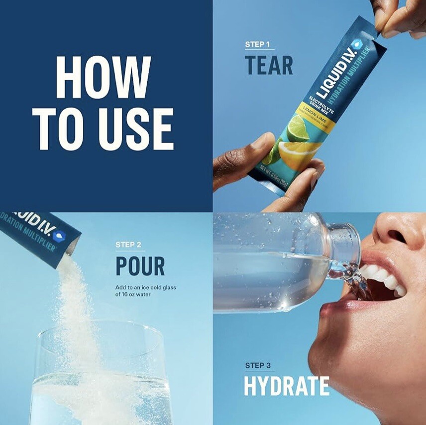 Liquid I.V. Hydration Multiplier 6 Stick Packs Grapefruit Exp 01/2026 (2 PACK).