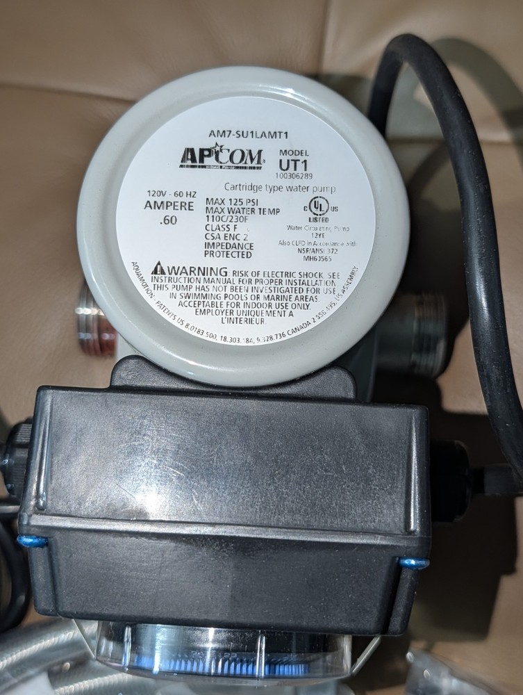 APCOM UT1 Hot Water Recirculation Pump For Under Sink - Instant Hot Water Rec...