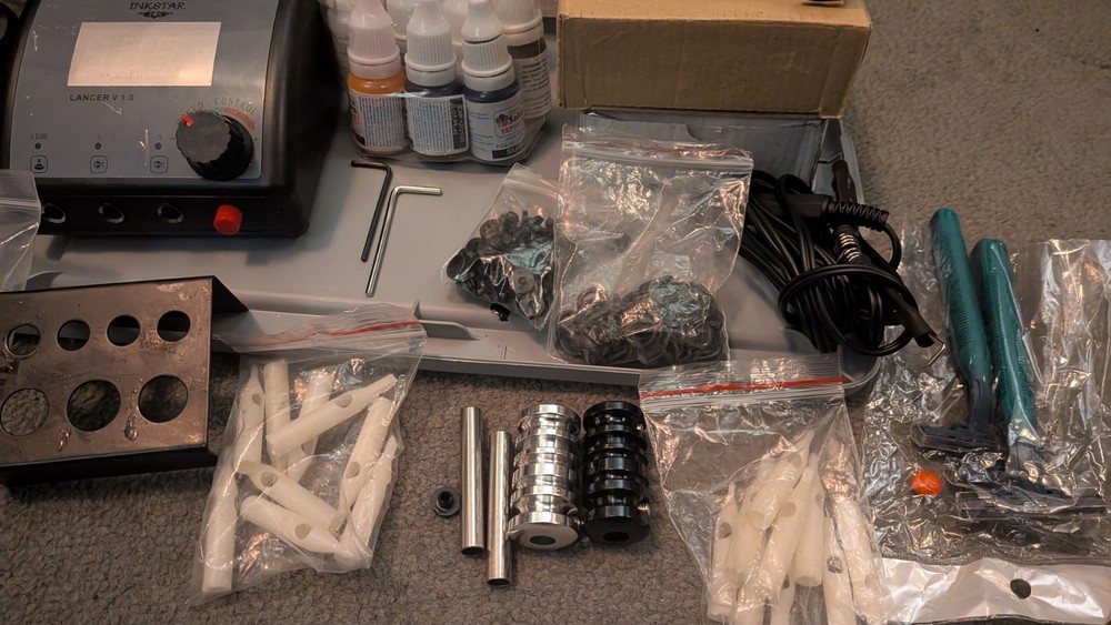 Complete Inkstar Tattoo Kit Apprentice TKI3C20 3 Machine