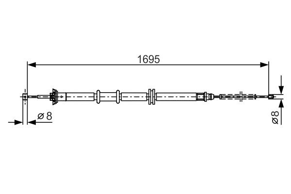 Cable Pull, parking brake BOSCH 1987482205