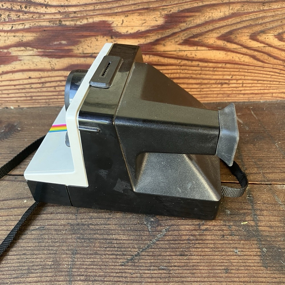 Polaroid Land Camera One Step Instant Rainbow Stripe Film Strap Untested