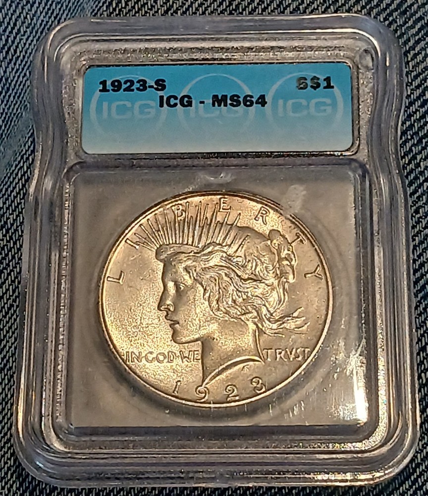 1923 S Peace Silver Dollar  ICG MS 64