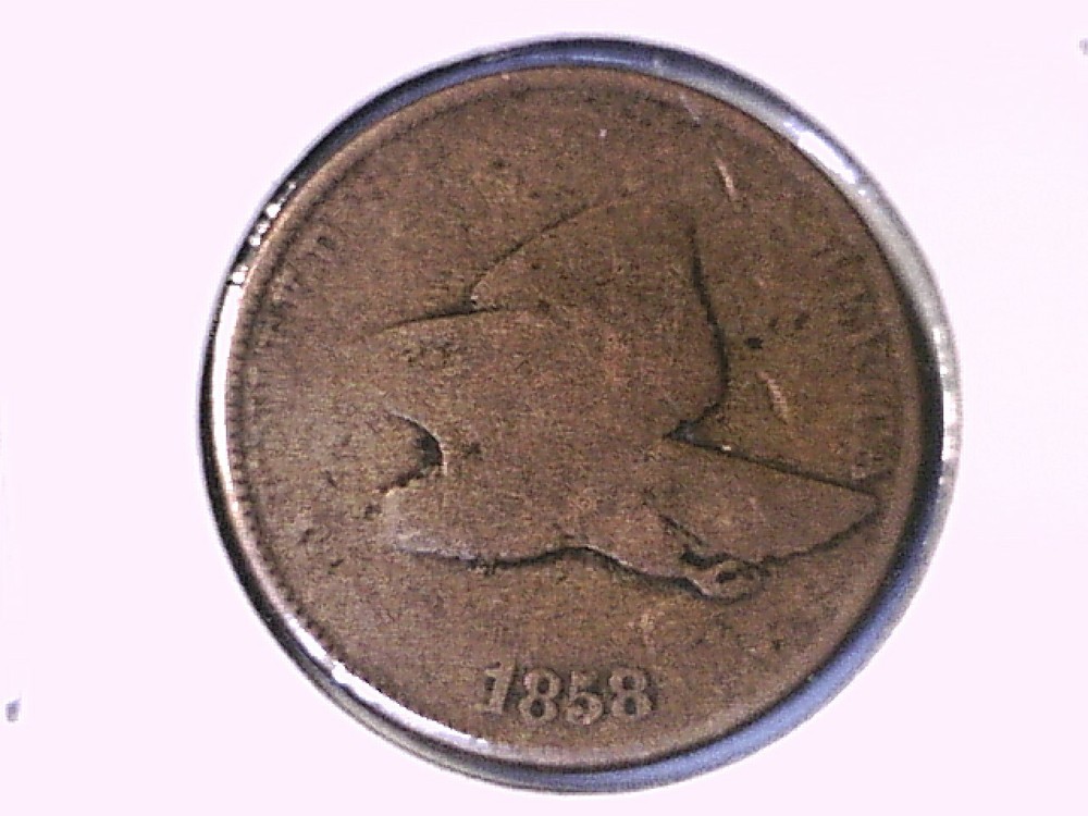 1858 Flying Eagle Cent Genuine Raw Ungraded 01121