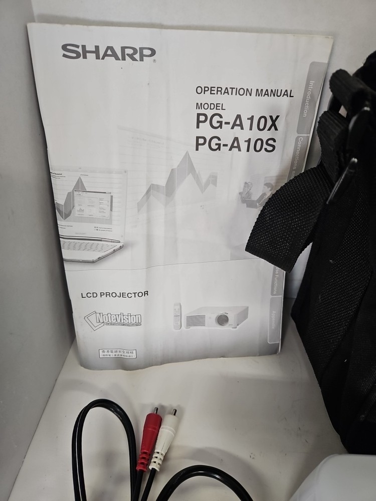 Sharp Notevision PG-A10X Projection Display With All Cords Remote And Bag